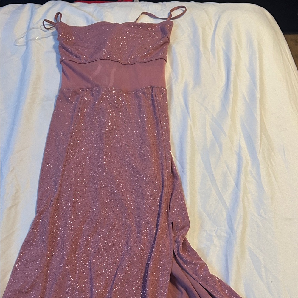 Elegant Pink Glitter Dress